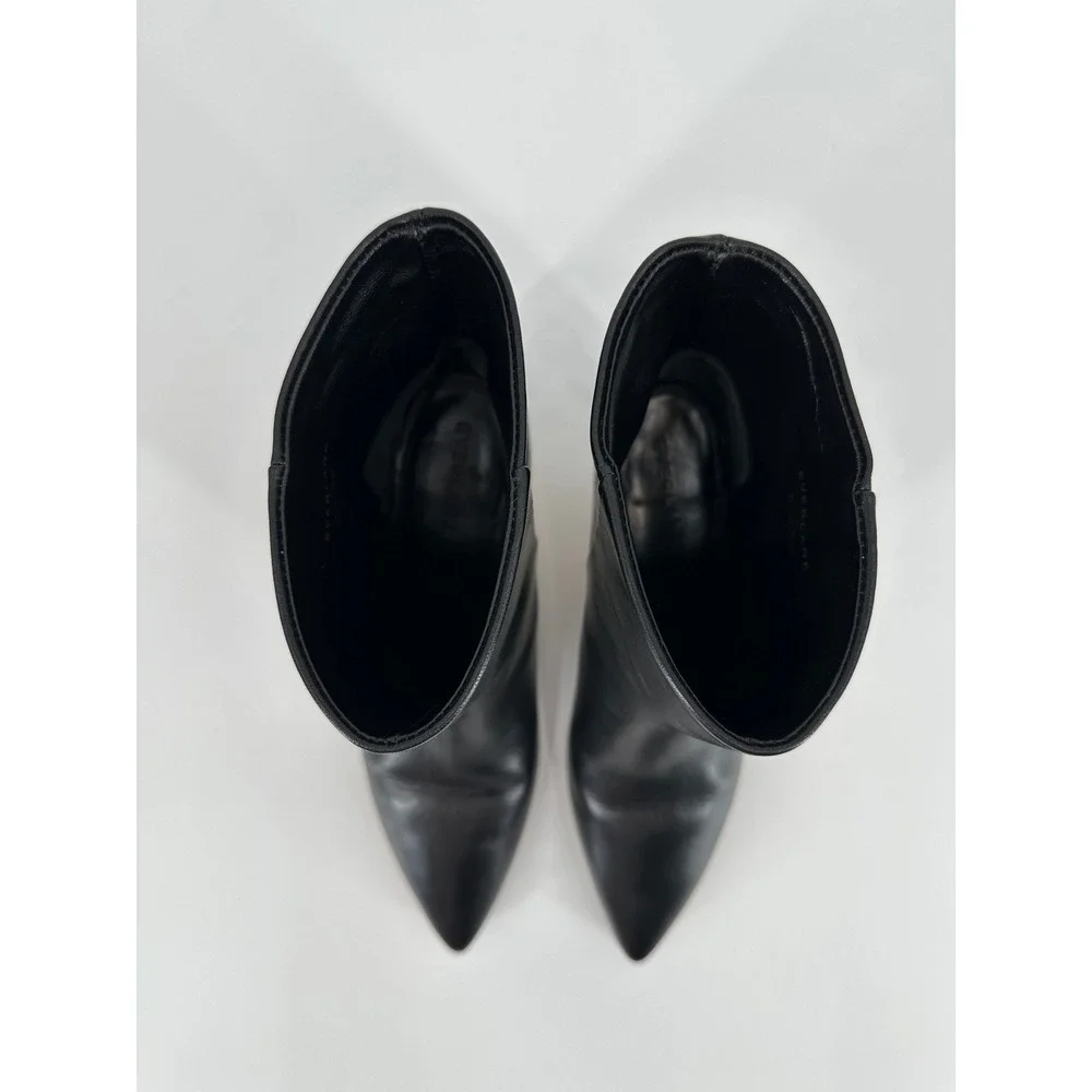 Everlane Studio Kitten Heel Bootie Black Italian Leather Pointed Toe Women's 7